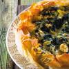 Quiche de castanhas e espinafres