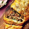 Strudel de cabrito com legumes