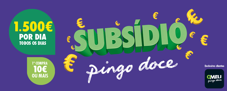 Habilite-se a 1.500€ por dia, todos os dias! Só na App O Meu Pingo Doce.