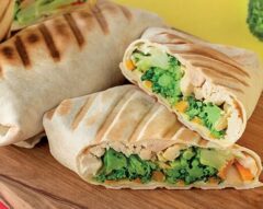 Wraps de frango e brócolos