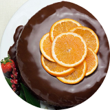 bolo de cenoura, chocolate e laranja